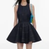 Indigo Denim Halterneck Mini Dress