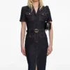 Indigo Denim Midi Dress