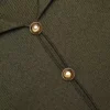 Khaki Button Down Knit Top