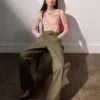 Khaki Cargo Jeans