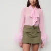 Khaki Denim Utility Skort
