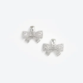 Large Crystal Bow Earrings