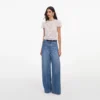 Light Blue Rhinestone Stripe Denim Jeans