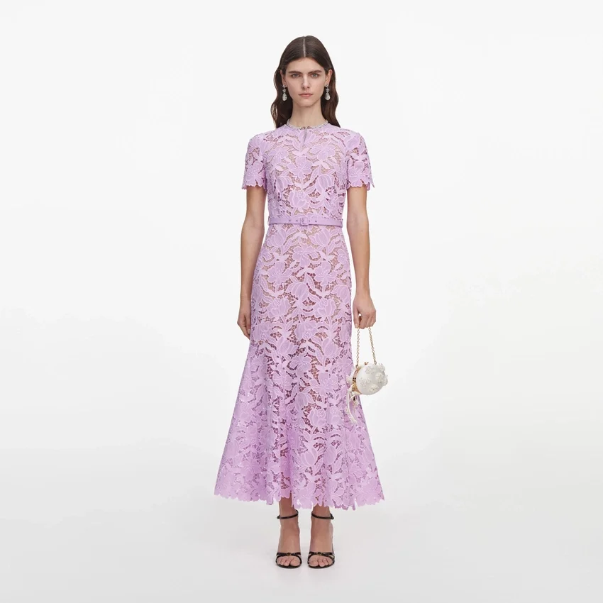 Lilac Lace Midi Dress Lilac Lace Midi Dress