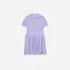 Lilac Pleated Pointelle Knit Dress Lilac Pleated Pointelle Knit Dress