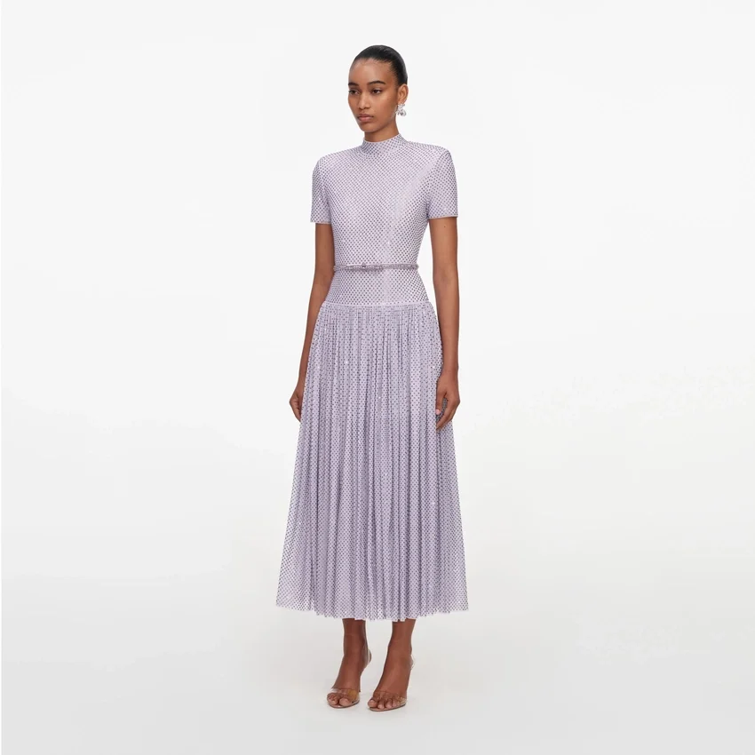 Lilac Rhinestone Midi Dress Lilac Rhinestone Midi Dress