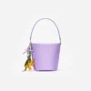 Lilac Satin Bucket Bag