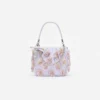 Lilac Satin Floral Beaded Tote Bag