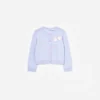 Lilac Sequin Flower Embroidered Knit Cardigan Lilac Sequin Flower Embroidered Knit Cardigan
