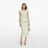 Lime Boucle Midi Dress