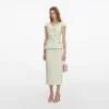 Lime Boucle Midi Dress