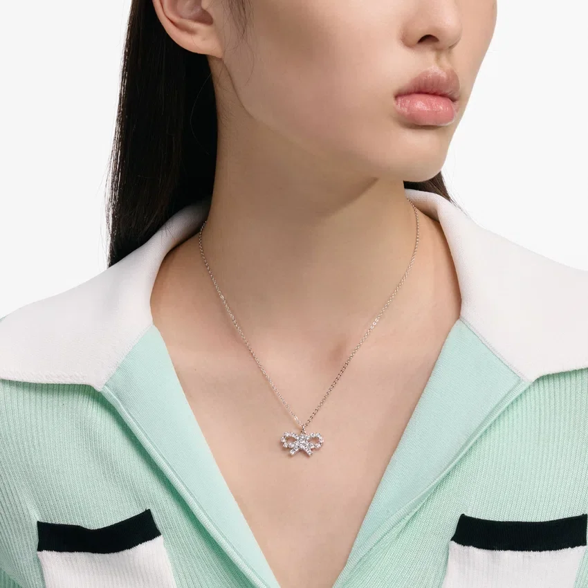 Micro Crystal Bow Necklace Micro Crystal Bow Necklace