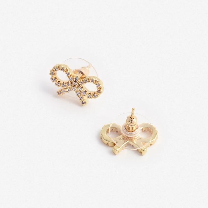 Micro Gold Bow Earrings Micro Gold Bow Earrings