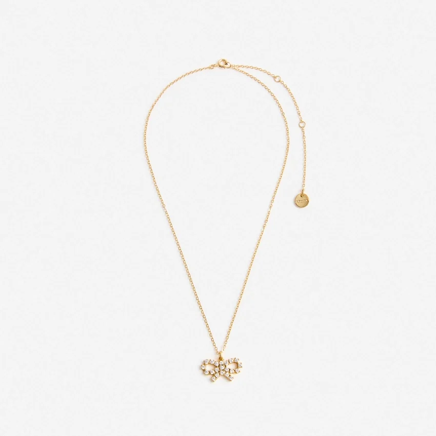Micro Gold Bow Necklace Micro Gold Bow Necklace