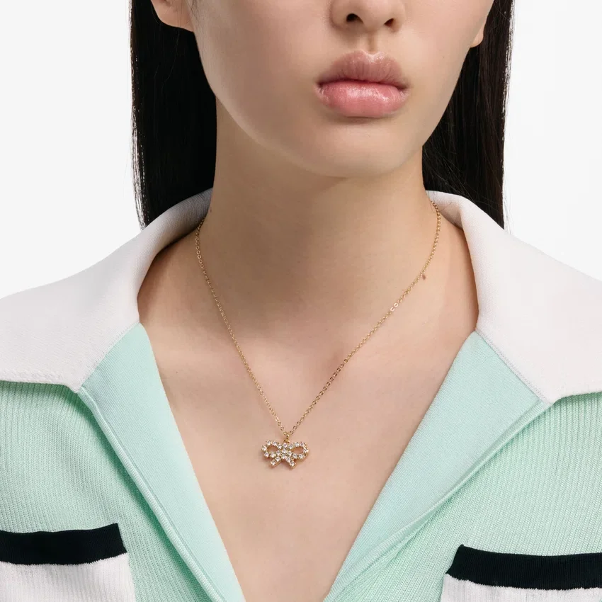 Micro Gold Bow Necklace Micro Gold Bow Necklace