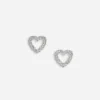 Mini Crystal Heart Earrings