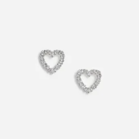 Mini Crystal Heart Earrings
