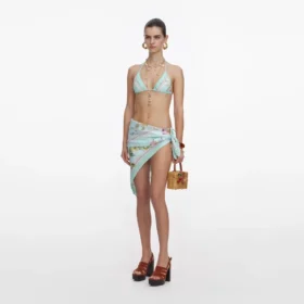 Mint Floral Bikini Top