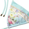 Mint Floral Bikini Top