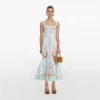 Mint Floral Linen Midi Dress Mint Floral Linen Midi Dress