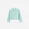 Mint Heart Knit Cardigan