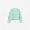 Mint Heart Knit Cardigan