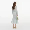 Mint Lace Midi Skirt