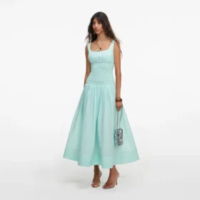 Mint Ramie Midi Dress