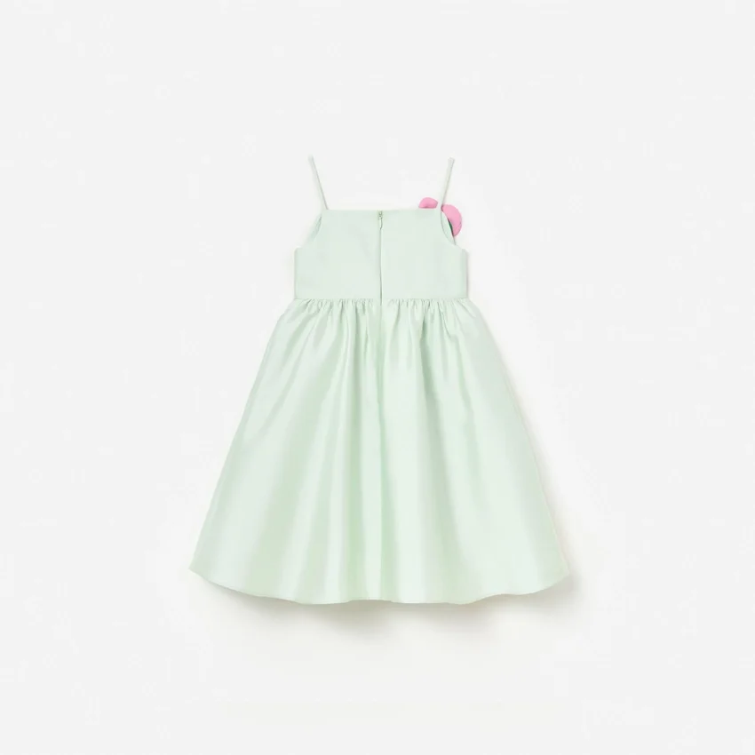 Mint Taffeta 3D Flower Dress Mint Taffeta 3D Flower Dress