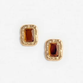 Mottled Gold Amber Earrings
