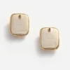 Mottled Gold Black Earrings