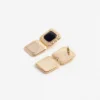 Mottled Gold Black Tiered Earrings Mottled Gold Black Tiered Earrings