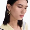 Mottled Gold Bow Earrings Mottled Gold Bow Earrings