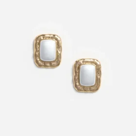 Mottled Gold Pearl Earrings