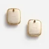 Mottled Gold Pearl Earrings