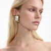 Mottled Gold Pearl Earrings