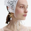 Mottled Gold Sea Star Pearl Earrings