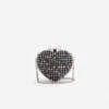 Multi Crystal Heart Clutch