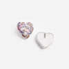 Multi Embellished Heart Earrings
