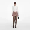 Multi Rhinestone Fishnet Mini Skirt