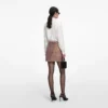 Multi Rhinestone Fishnet Mini Skirt