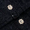 Navy Boucle Tailored Midi Dress