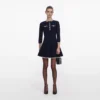 Navy Bow Knit Mini Dress Navy Bow Knit Mini Dress