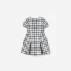 Navy Check Boucle Dress