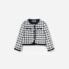 Navy Check Boucle Jacket