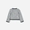 Navy Check Boucle Jacket