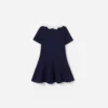Navy Contrast Collar Knit Dress Navy Contrast Collar Knit Dress