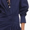 Navy Cotton Asymmetric Midi Dress Navy Cotton Asymmetric Midi Dress