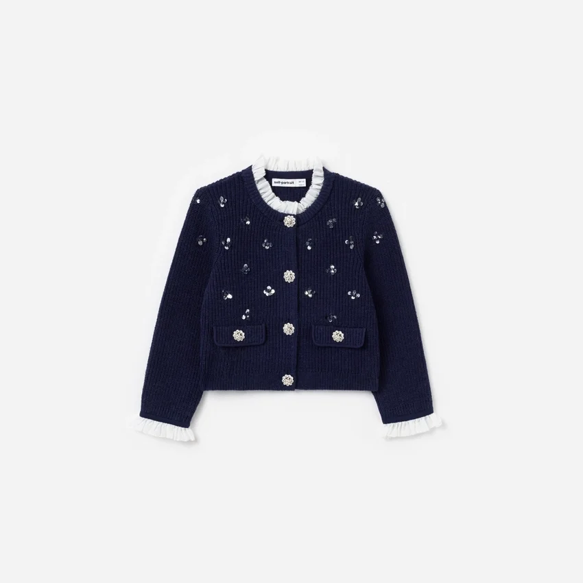 Navy Embellished Cardigan Navy Embellished Cardigan