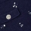 Navy Embellished Knit Skirt Navy Embellished Knit Skirt